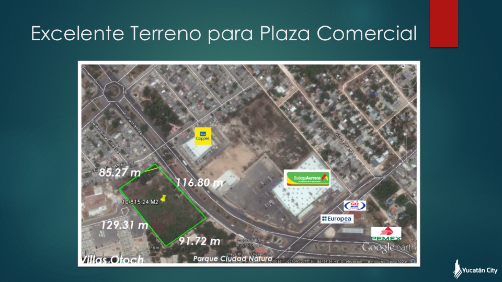 Terreno para Plaza Comercial en Cancún.
